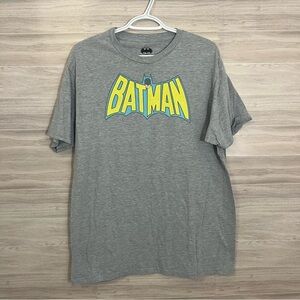 Batman XL TV Show Logo Graphic Tee Gray T Shirt